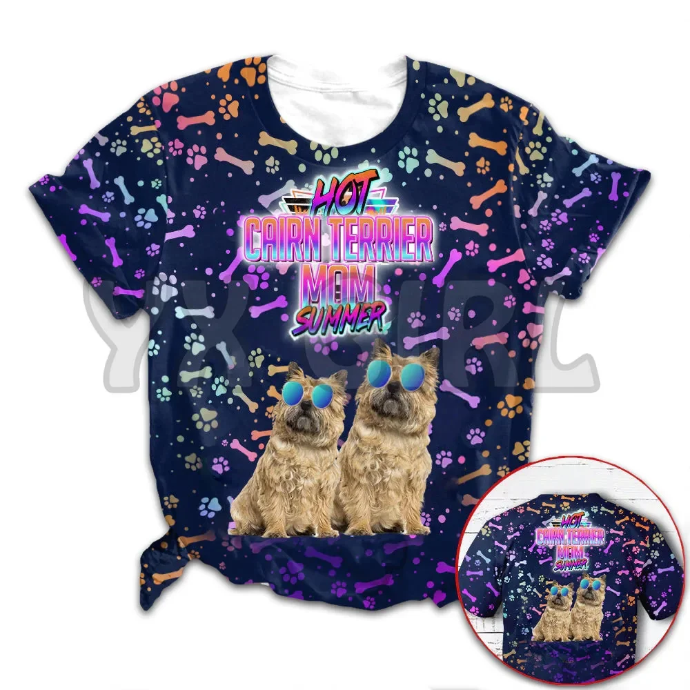 Summer Fashion Men t shirt Hot Chihuahua Mom Summer NeonTropical Desing3D All Over Printed Funny Dog TeeTops shirts UnisexTshirt