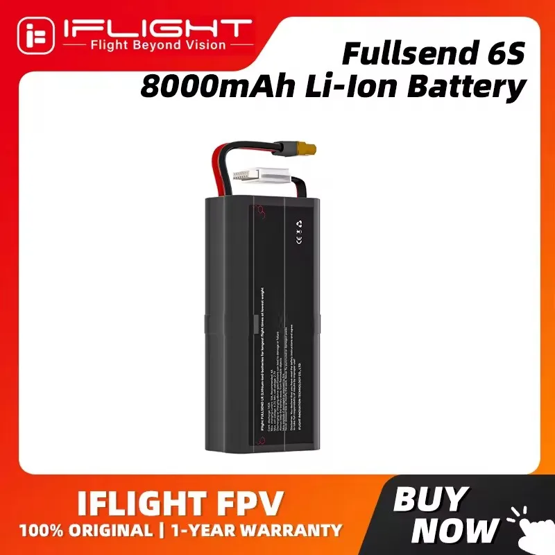 iFlight Fullsend 6S 8000mAh 2P 22.2V Li-Ion Battery for FPV Parts Chimera7 Pro V2 6S Helion 10 with XT60 Connector