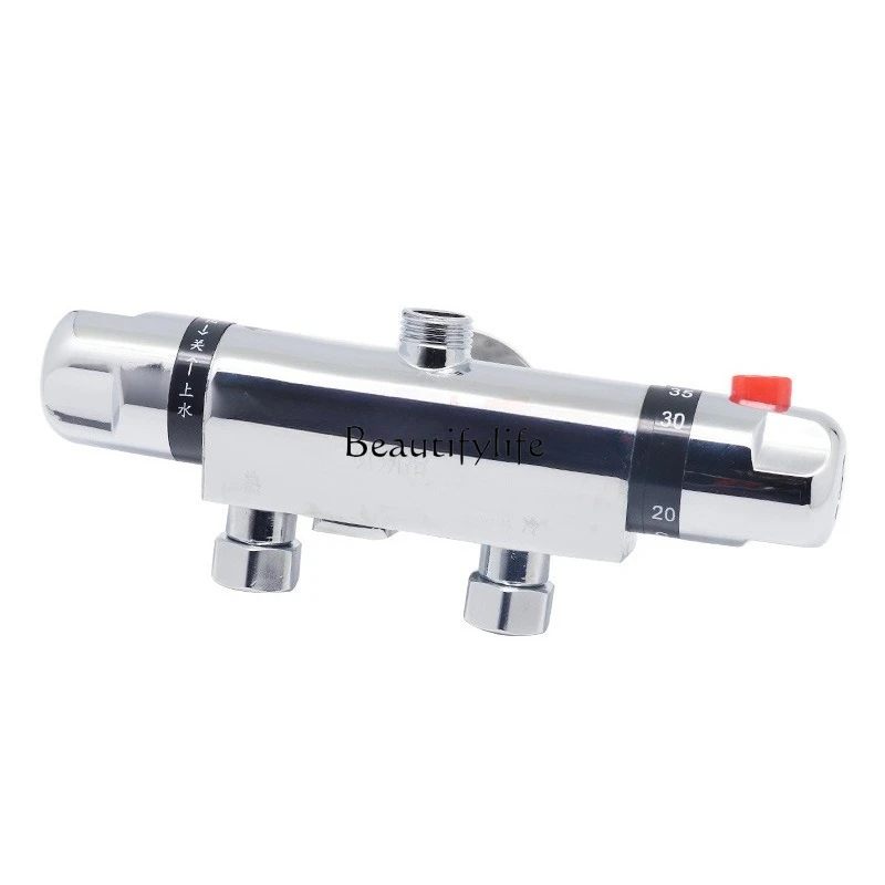 

*Solar surface mounted thermostatic valve All copper with water shower shower constant hot and cold water bath mixing valve