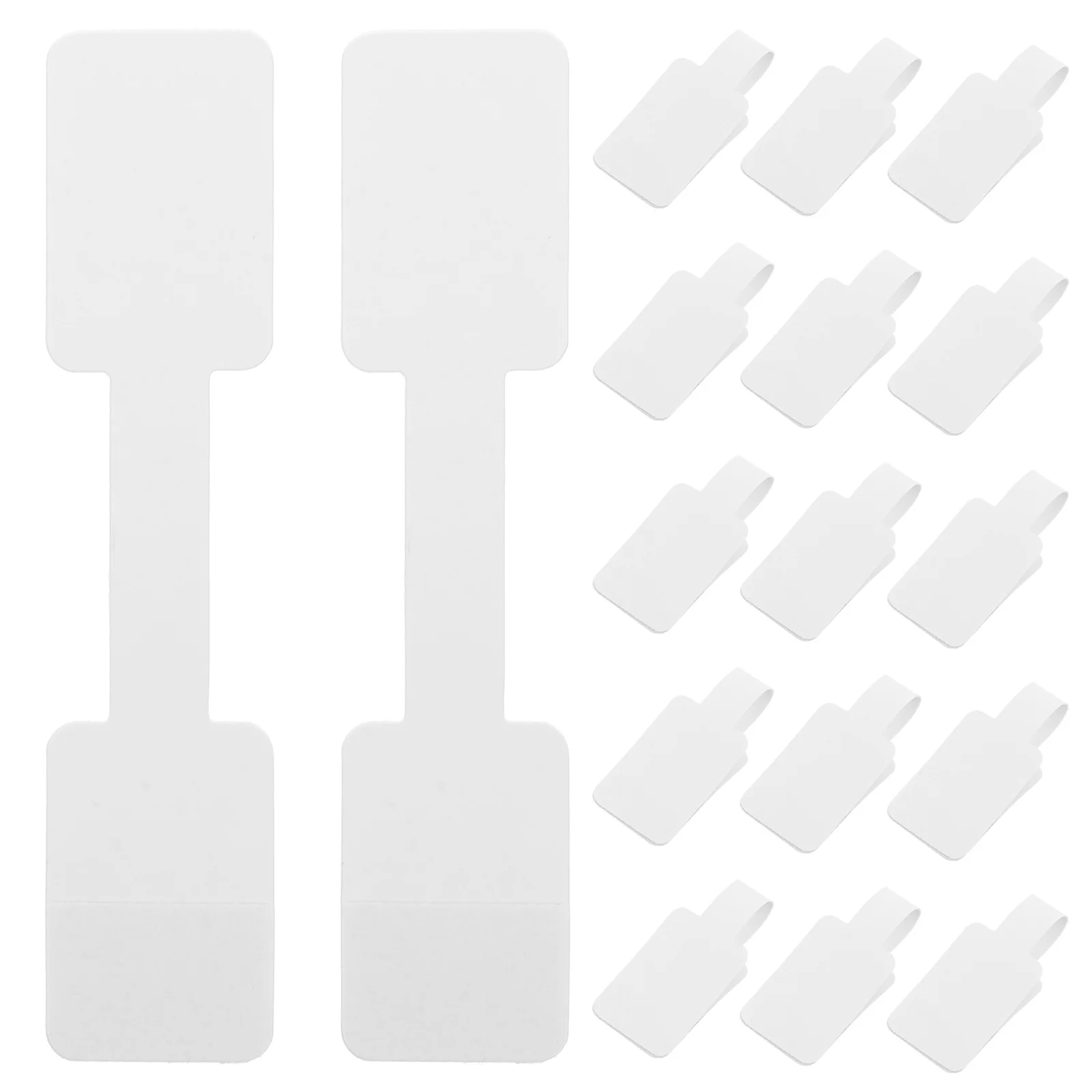 

200Pcs Price Tags Blank White Paper Self Adhesive Jewelry Marking Tags Easy Apply Remove for Necklace Ring Bracelet Labeling