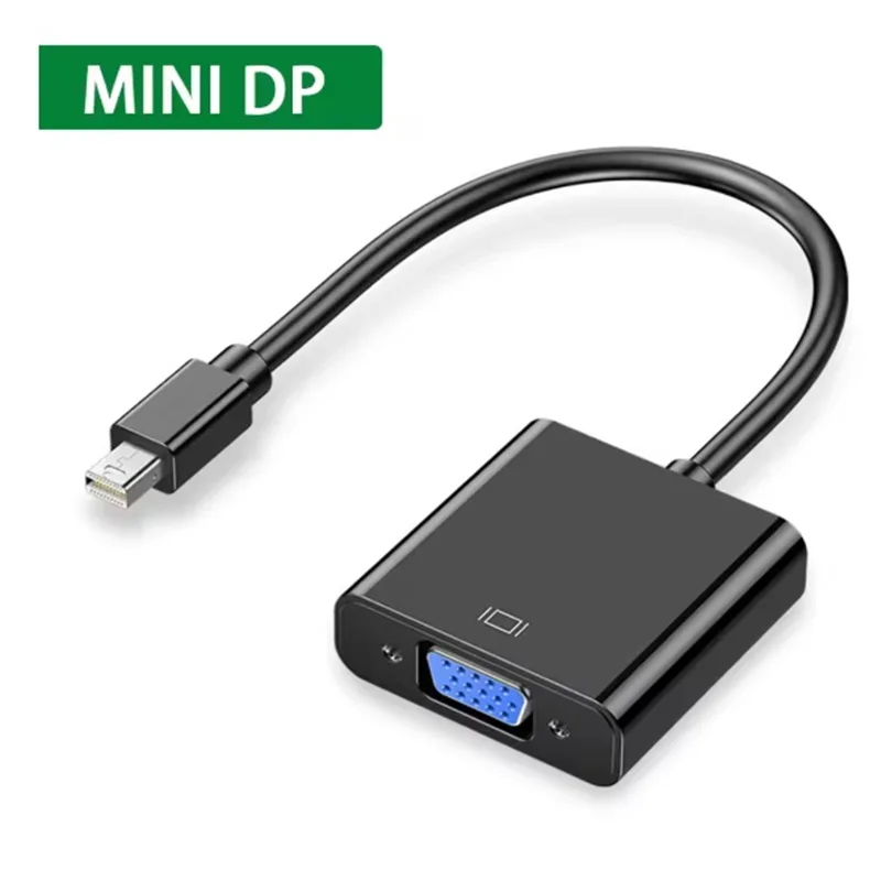Mini dp para vga fêmea conversor cabo adaptador 1080p mini displayport para vga adaptador para computador portátil projetor tv conversor