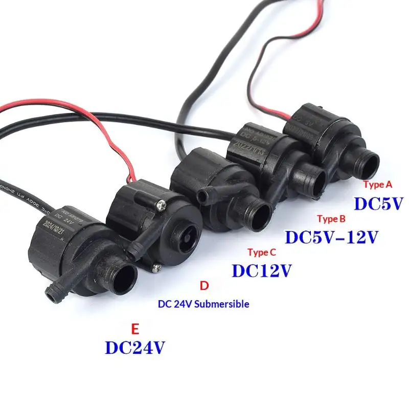 Small Brushless Water Pump Low Consumption DC 5V 12V 24V for DIY Dispenser Fountain Hydroponic Grow Systems