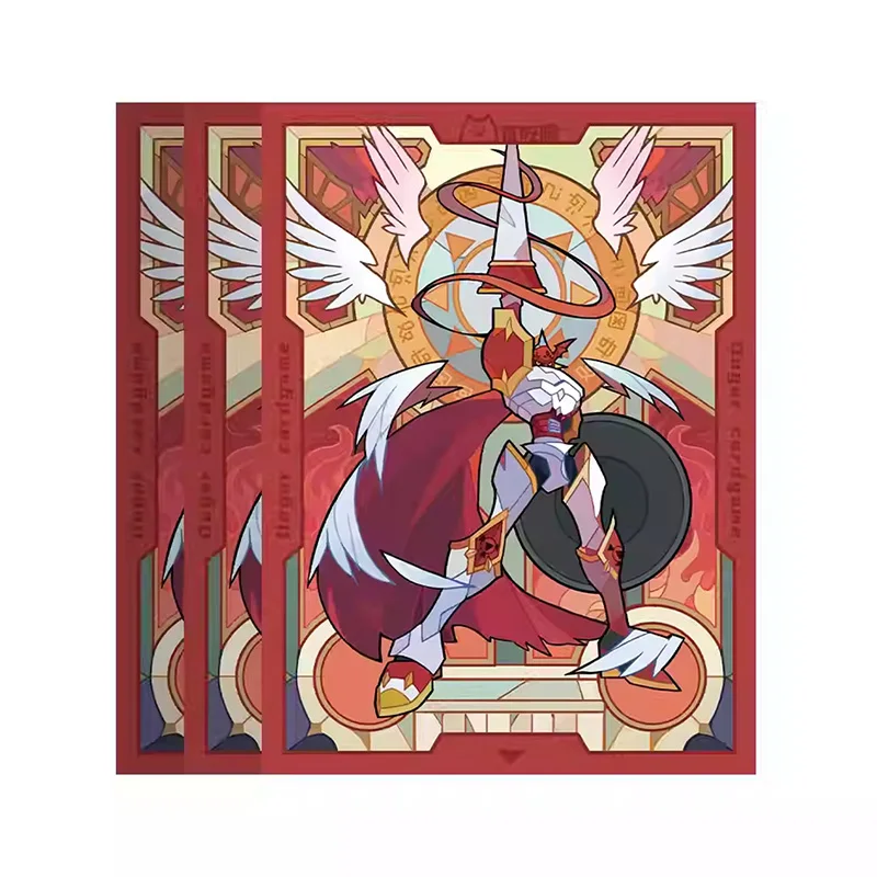 

60pcs/set Digimon Gallantmon Flash Card Sleeve DTCG Anime Game Collection Card Protective Cover Gift Toy 67*91mm