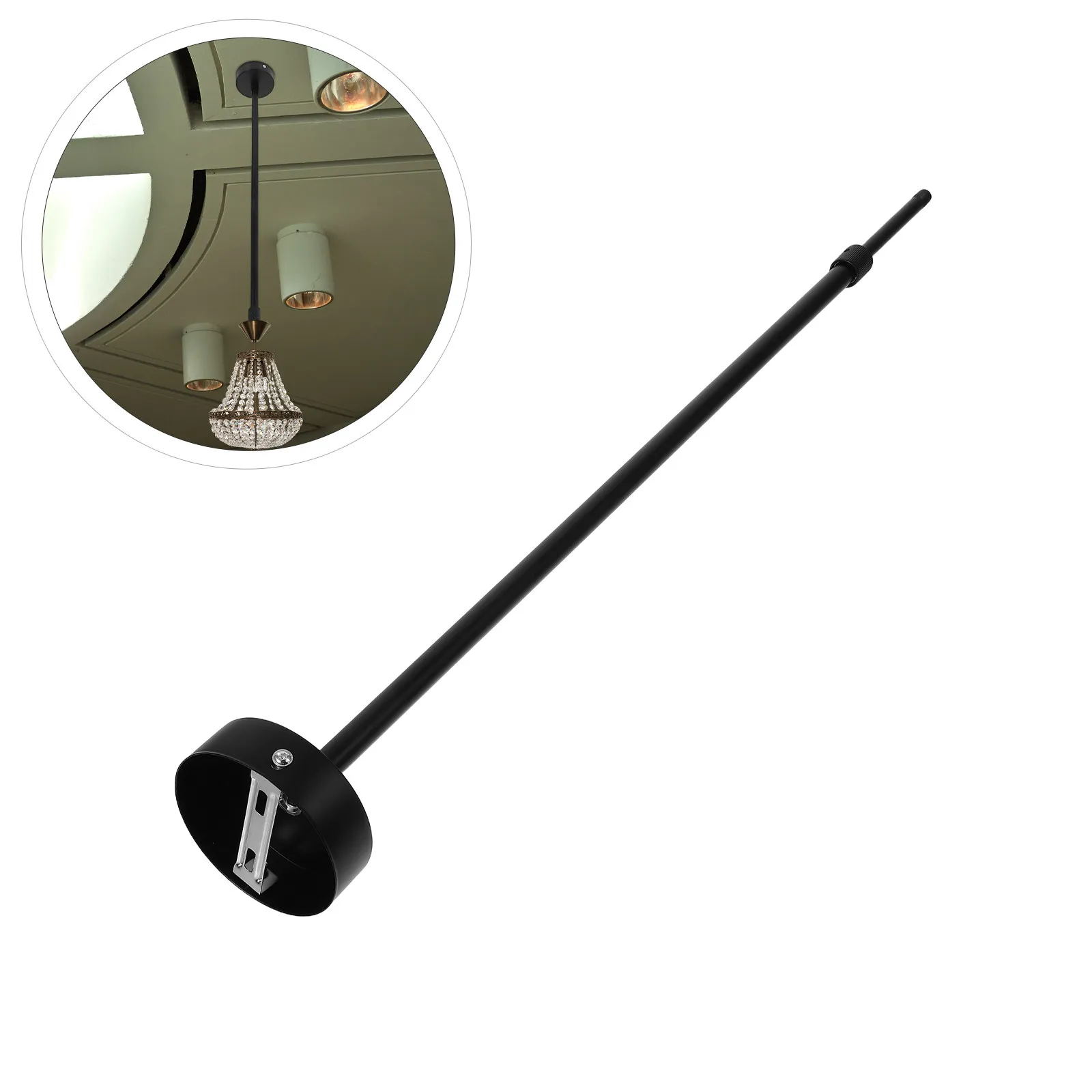 1 set Ceiling Pendant Fan Light Extension Lamp Halloween Christmas New Year Adjustable Telescopic Rod Mount Chandelier Poles