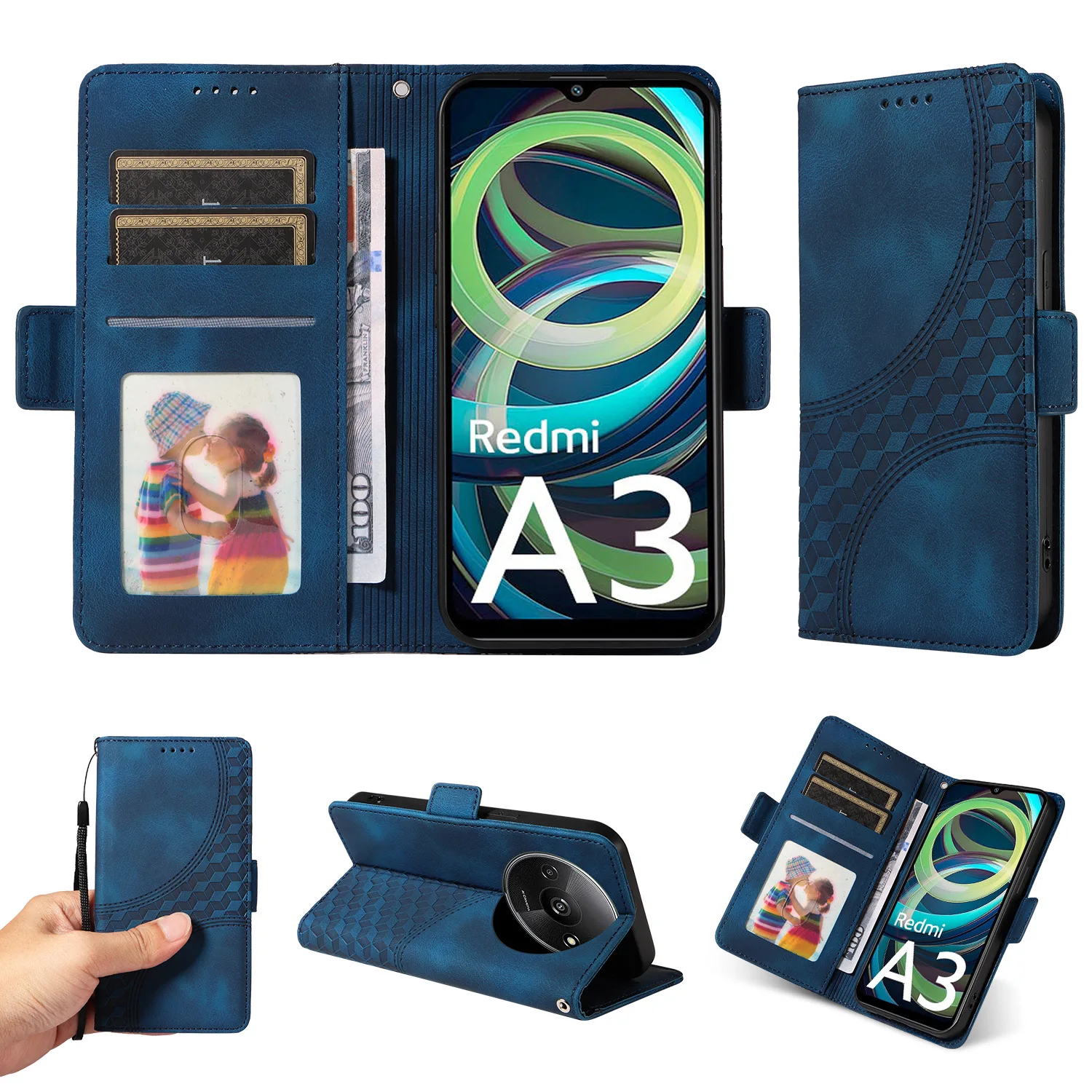 حالات ل Redmi نوت 12S 12 برو زائد 11S 11 ريترو المغناطيسي الجلود 3 بطاقات فتحة للصدمات المعصم حبل المحفظة غطاء الوجه Funda