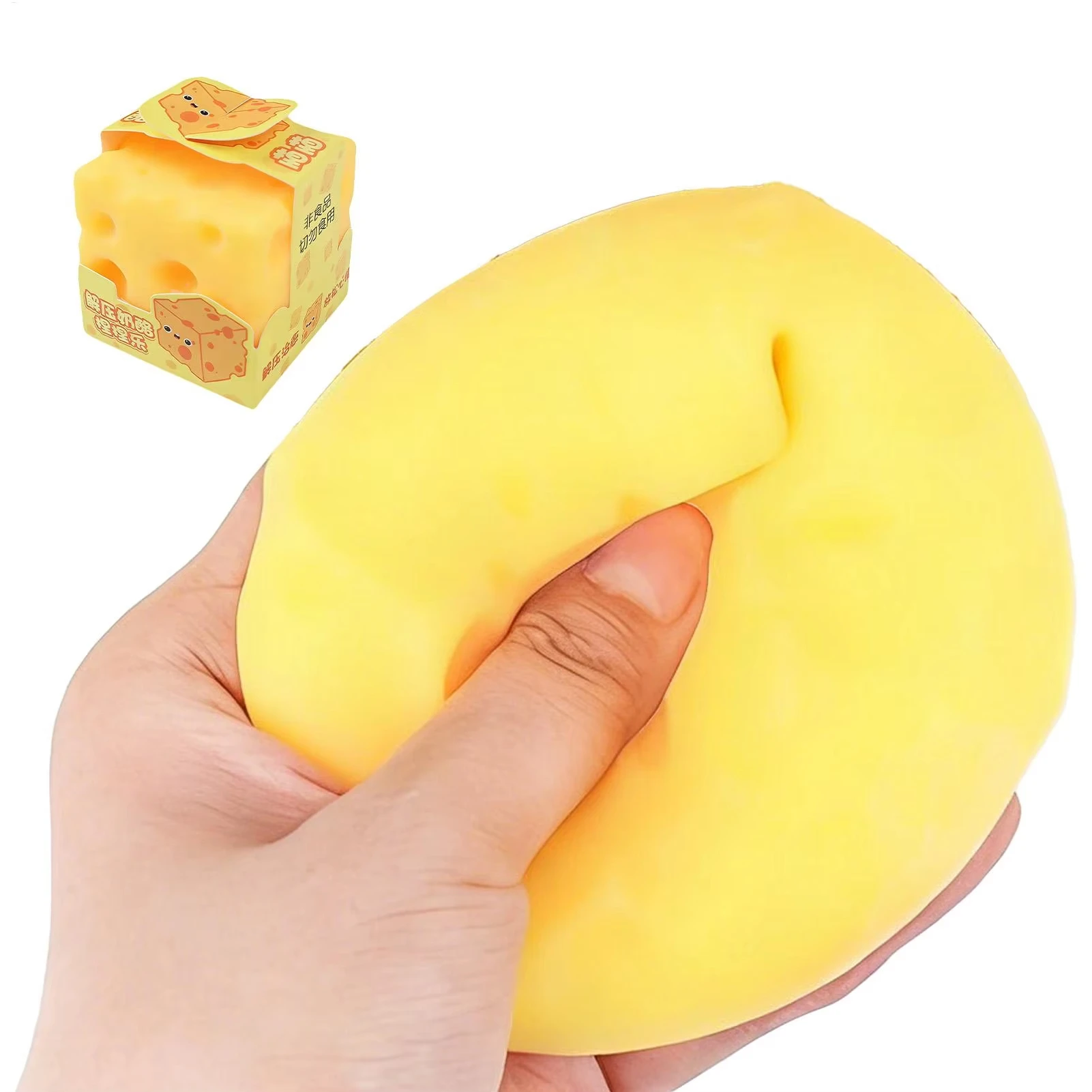 Trending Giant Cheese Cube Squeeze Toy Extra Large Slow Rebound Soft Stress Relief Sensory Fidget Holiday Gifts For Kids Adults