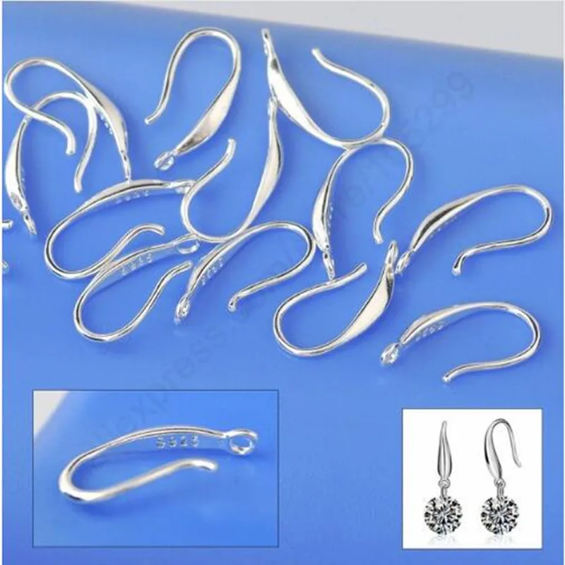 Grote Promotie 50 Pcs Sieraden Accessoires Goede Kwaliteit 925 Sterling Zilveren Oorbel Haken Leverback Diy Fittings Hot Koop