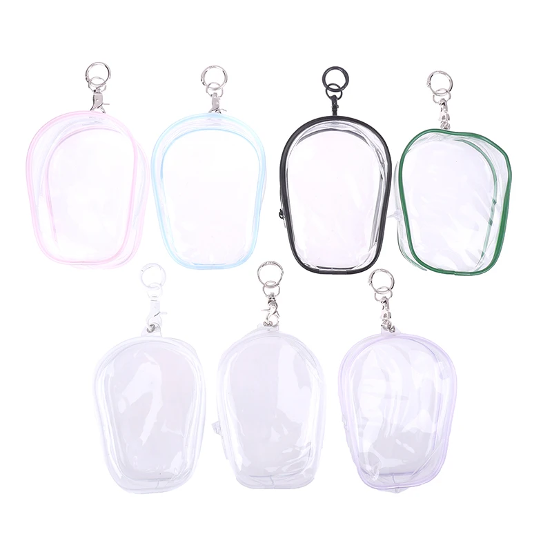 Caixa misteriosa transparente para exibição de brinquedos Estojo de armazenamento Bolsa para chaveiro Engrossar carteira Cute Doll Bag Organization