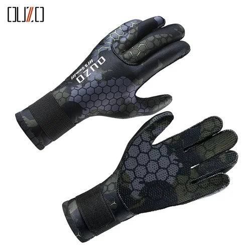 Imagen 2 del producto Guantes de buceo para pesca submarina de invierno, 3mm/5mm, a prueba de arañazos, usables, para surf, buceo, mantener el calor, guantes de neopreno