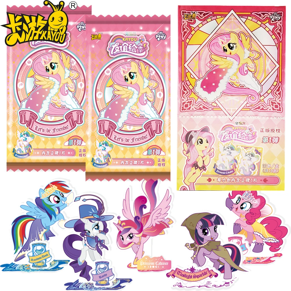 

New Genuine Kayou My Little Pony Stand Acrylic Figure Collection Twilight Sparkle Rarity Happy Cute Fun Desktop Model Decoration