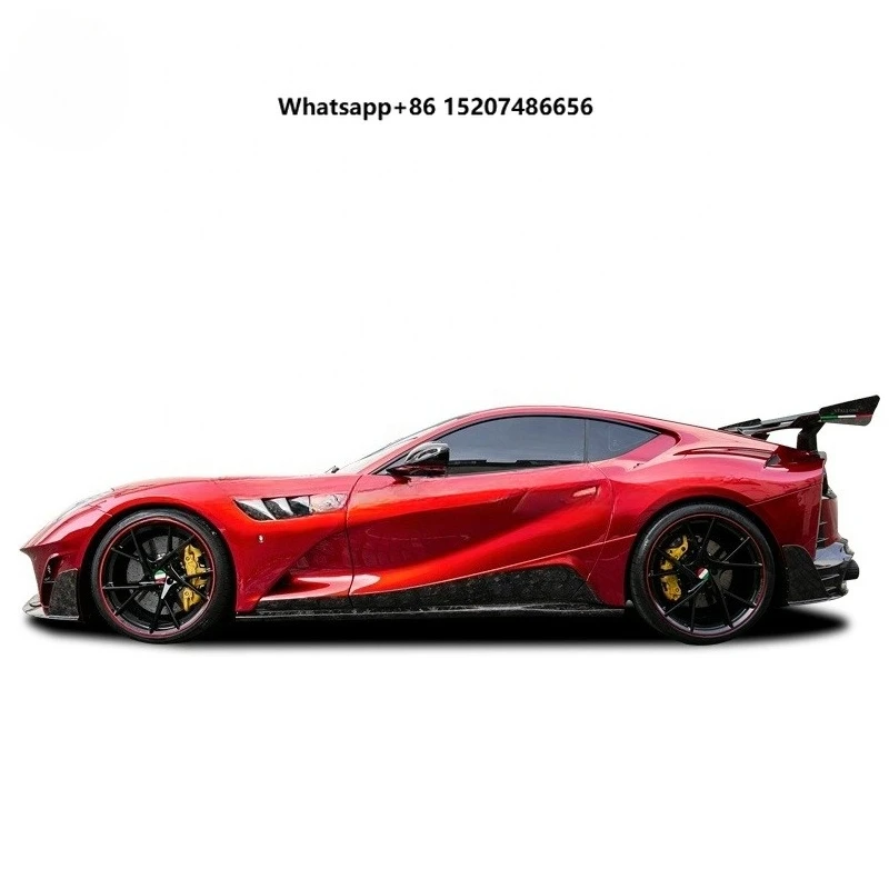 Car Modification Parts Glossy Black Carbon Fiber Car Side Fenders for  812 Msy Style