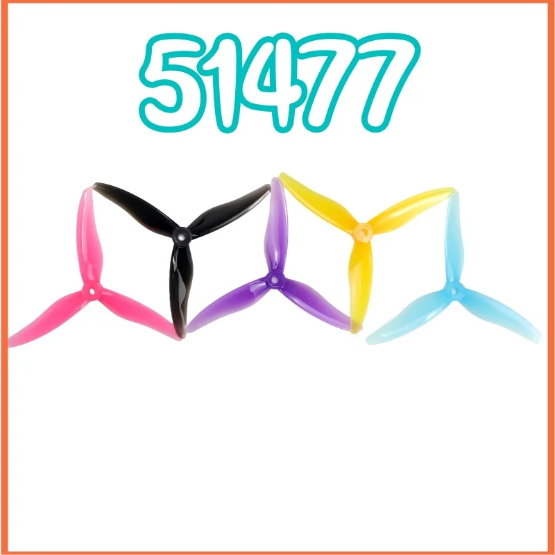 

4 pairs/8 pcs GEMFAN 51477 5.1 inch 3 blades freestyle propeller for RC FPV racing drone 5 inch 4S 6S Nazgu5 LAL5