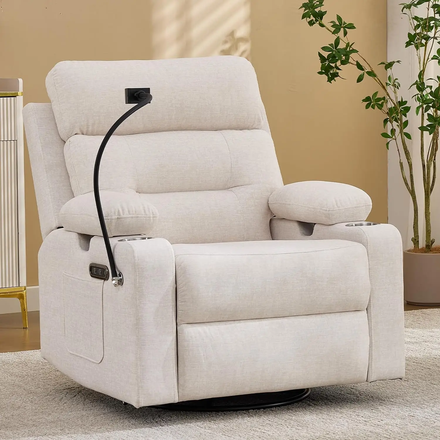 Power Nursery Recliner, Swivel Rocker Glider, Adjustable Armrests | Power Nursery Chair, Swivel Rocker Glider,, Customized