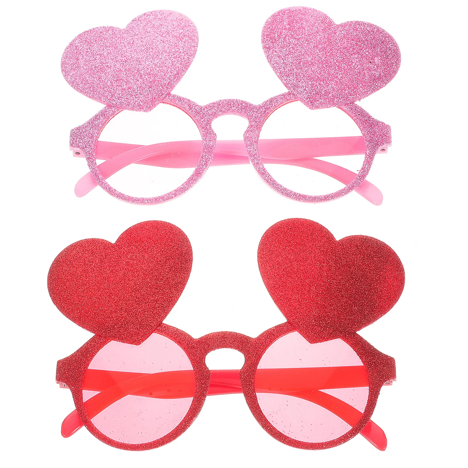 

2Pcs Heart Sunglasses Lightweight Portable Fun Eyewear Bachelorette Party Decorations Photo Booth Prop Glasses for Women