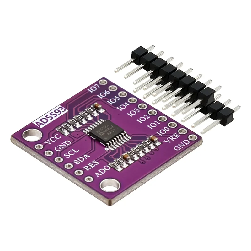 M16K-AD5593 Conversor ADC/DAC de 8 canais e 12 bits Módulo de conversão digital analógico ajustável