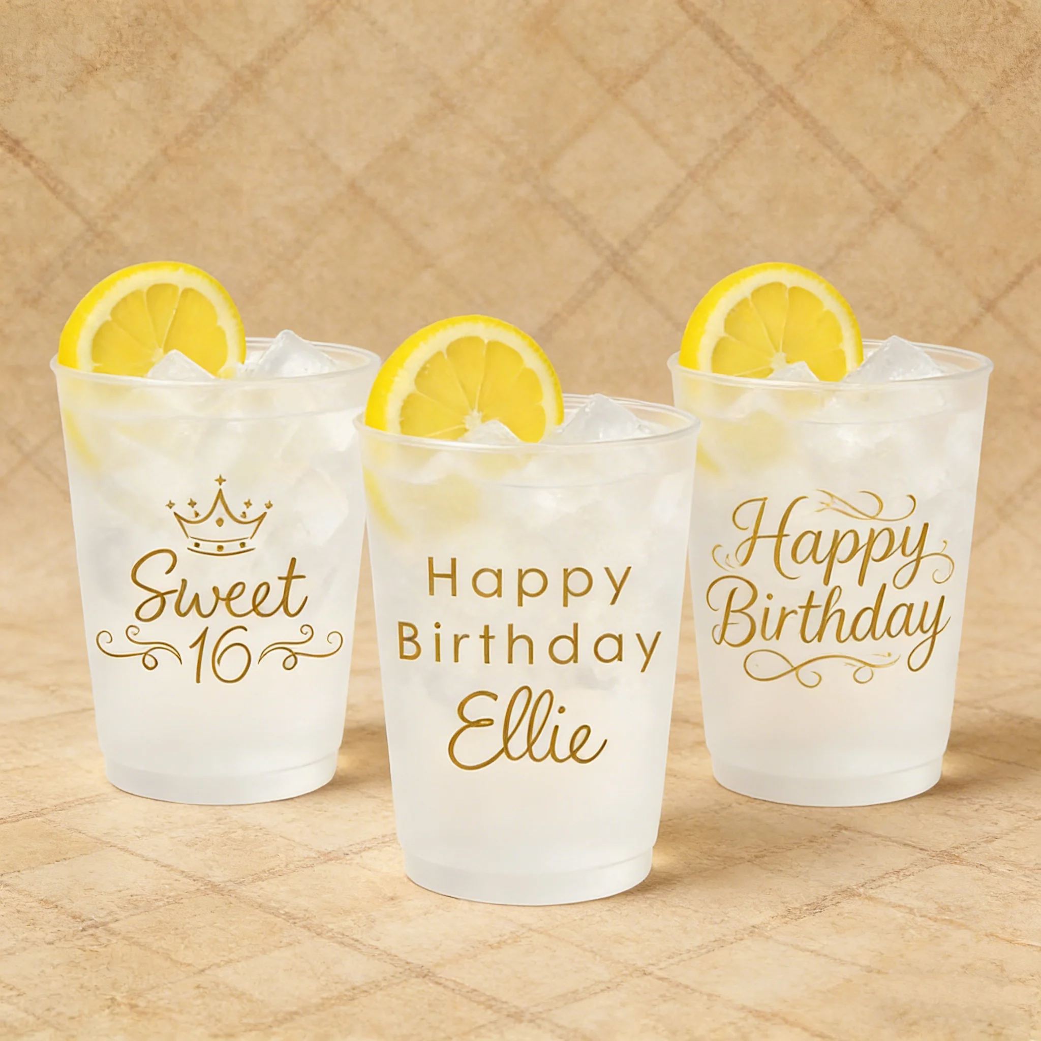 

10 шт. персонализированных матовых стаканов для сладостей на 16-летие, украшение и сувенир для вечеринки в честь 16-го дня рождения