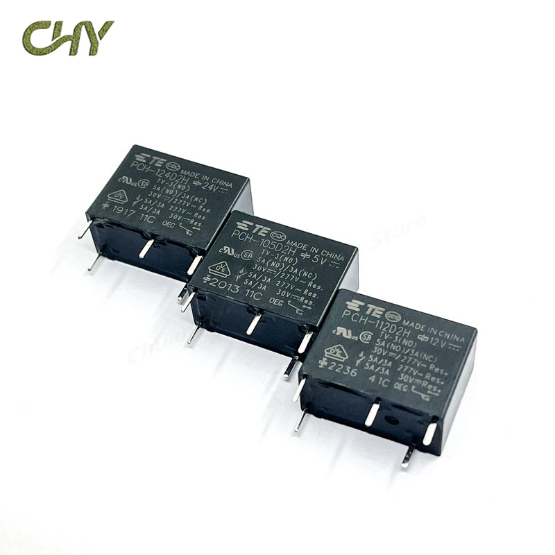 5PCS/lot Relay PCH-105D2H PCH-112D2H PCH-124D2H Set Of Conversions 5PIN 3A 227VAC