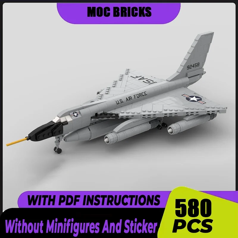 

Military Fighter Series Model Moc Building Blocks 1:72 Scale B-58 Model DIY Assembly Construction Technology Brick Toy Set Gifts