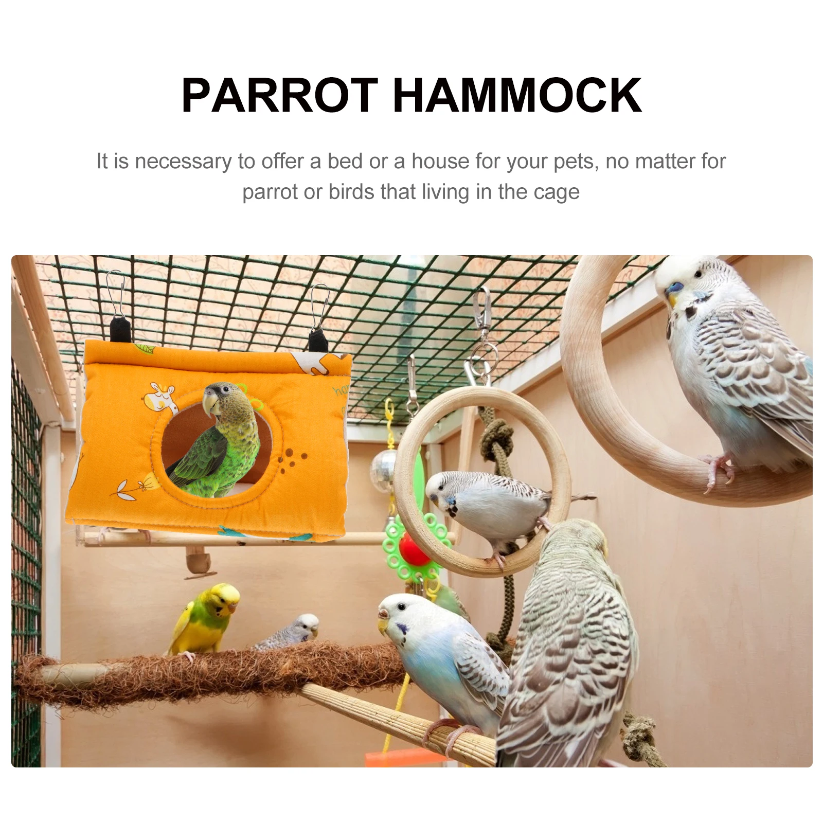 

Bird Hammock Bed Parrot Warm Nest Sleeping Place Quick Dry and Easy to Wash Parrot Hammock Bird Warm Nest