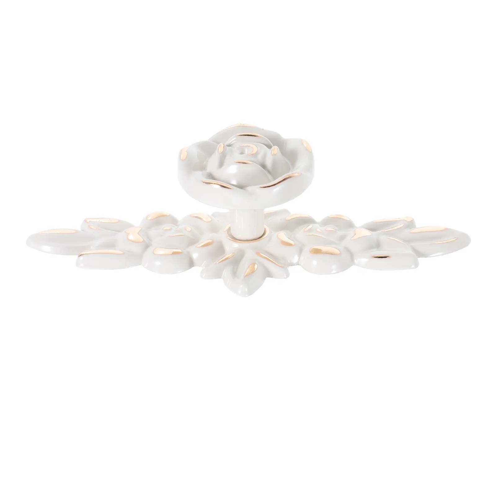 Zinc Alloy European Lacquer Finish Cabinet Door Handle with Elegant Rose Floral Design Easy Install for Drawers Wardrobes