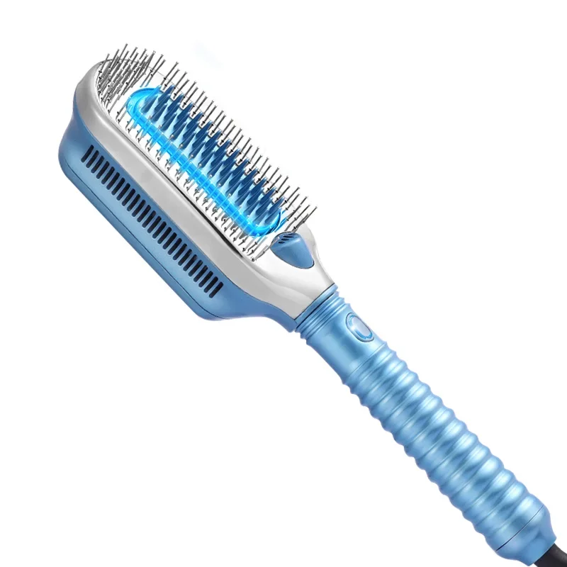 فرشاة شعر احترافية متعددة الوظائف ذات جهد مزدوج لتجفيف الرياح الباردة، مشط تمليس الشعر المجمد من أنيون بلو راي #6