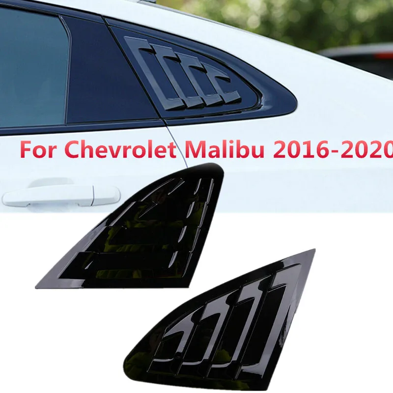 

Glossy Black Vent 1/4 Quarter Side Window Louver Shutter Cover Fit For Chevrolet Malibu XL 2016 2017 2018 2019 2020