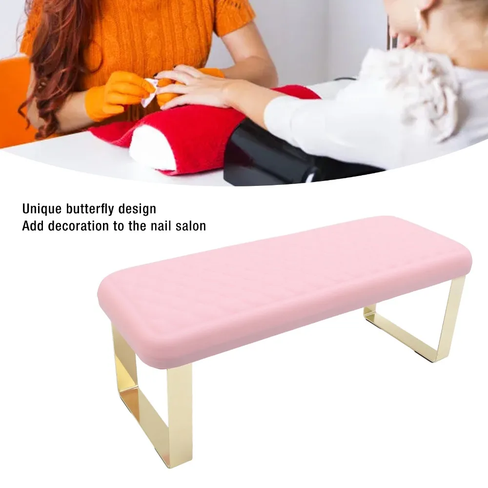 Non-Slip Base Nail Arm Rest Ergonomic Height Massage Memory Foam Nail Cushion Pillow Anti Slip Design Soft Cushioned Pad