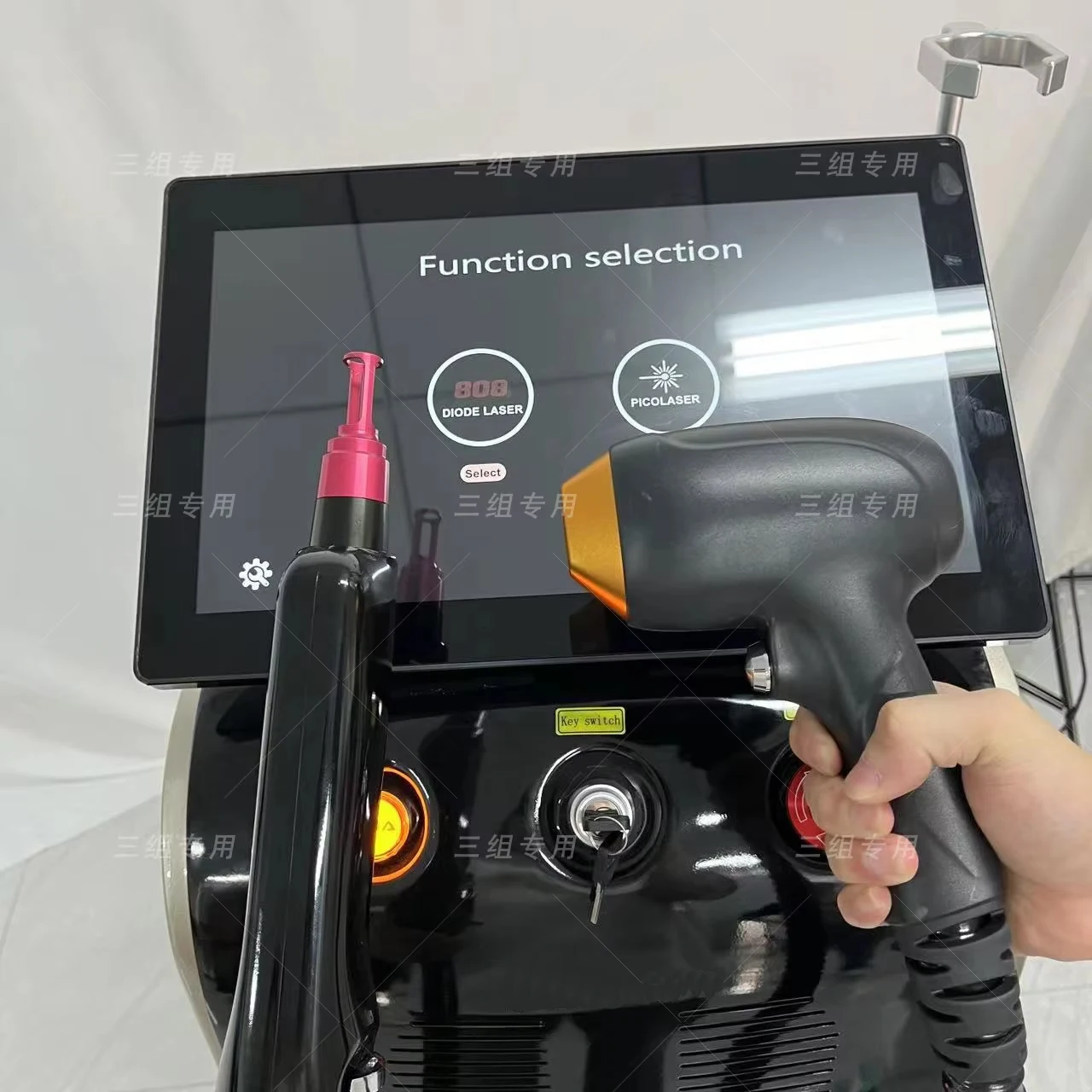 Depilación láser de diodo 2 en 1, hielo indoloro, alessandrita, picosegundo, eliminación de tatuajes, sistema de enfriamiento multifunción, belleza