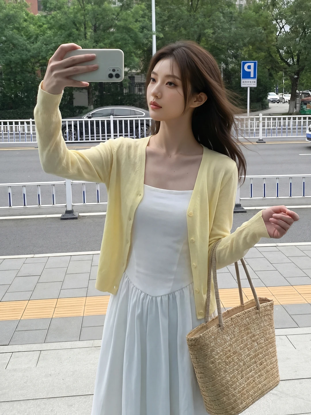 

Yellow Gentle Wind Ice Silk Knitted Short Cardigan Women's Summer Strap Outer Short Shoulder Shawl Air Conditioner Jacket Top