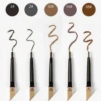 Crayon à double tête imperméable avec brosse, 5 couleurs, lisse, anti-transpiration, crayon de tatouage, cosmétiques 3