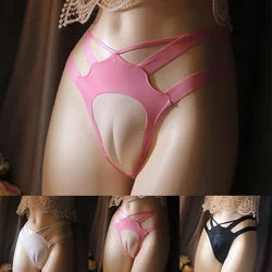 Mens Crossdresser Camel Toe Panties Men's Sissy Pouch Hiding Gaff Thongs T-Back Shapping Underwear Ultra Thin Erotic Hombre