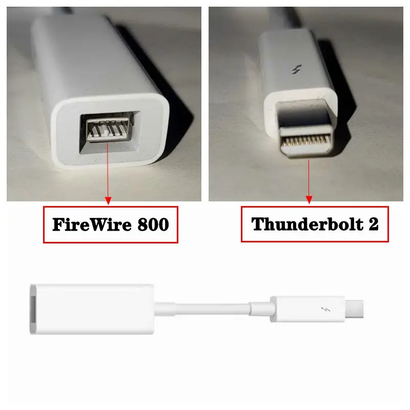 

Apple Thunderbolt to FireWire 800 Adapter Thunderbolt to Fire 1394B, Suitable For Mac Computers Equipped With Thunderbolt Ports