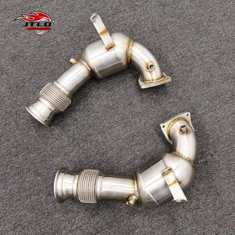 High Flow Stainless Steel Exhaust Downpipe for Audi R8 5.2L V10 with OPF Performance Exhaust Upgrade Pipe