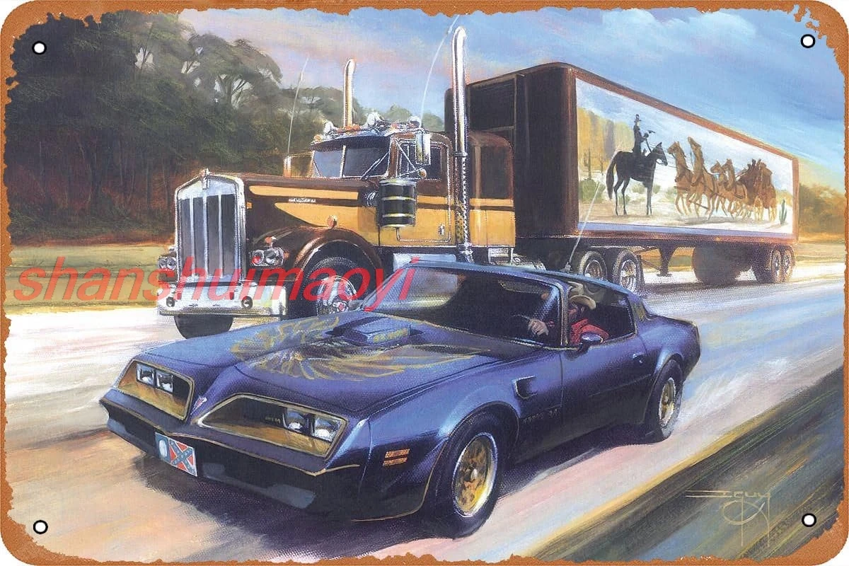 Smokey and the Bandit Funny Movie Poster Retro Metal Sign for Bar Man Cave Office Garage Home Wall Decor Gift Vintage T sha sign