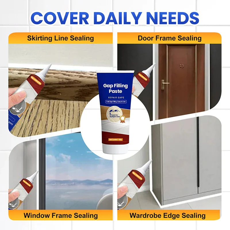 100 جرام وكيل إصلاح فجوة البلاط قوي مقاوم للماء سيراميك الجص الكراك ملء حوض الاستحمام تحديد إصلاح الغراء حمام المنزل السد