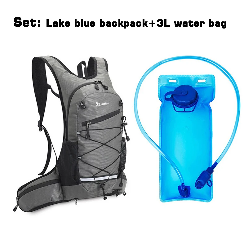 Outdoor Sports Water Bag Set 3 Liters Inner Bladder Water Bag Rucksack Waterbag Knapsack Backpack with Suction Nozzle Water Pipe