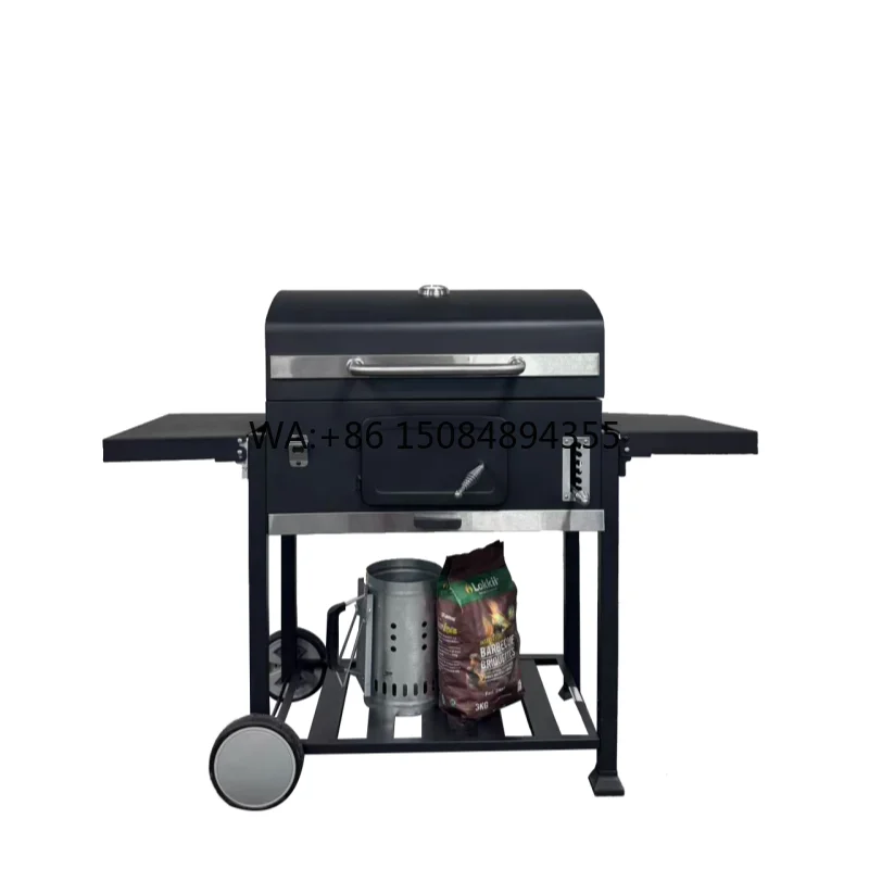 

XXL Trolley Premium Modern Charcoal Grill with Powder Coated Steel Cooking Grid for Outdoor Garden
