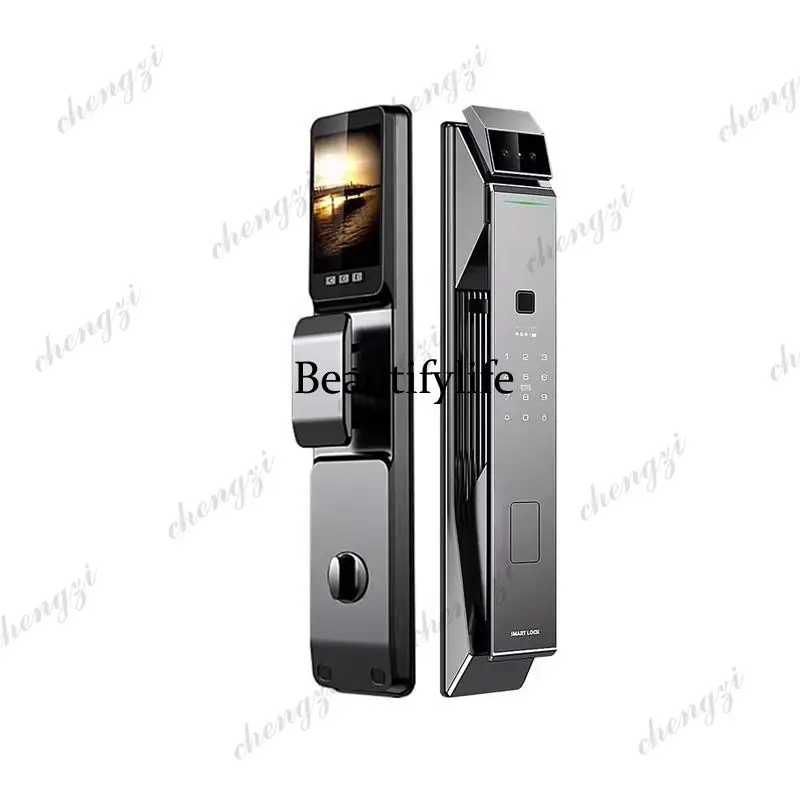 Smart lock Automatic graffiti fingerprint door  facial recognition electronic lock Household fingerprint lock