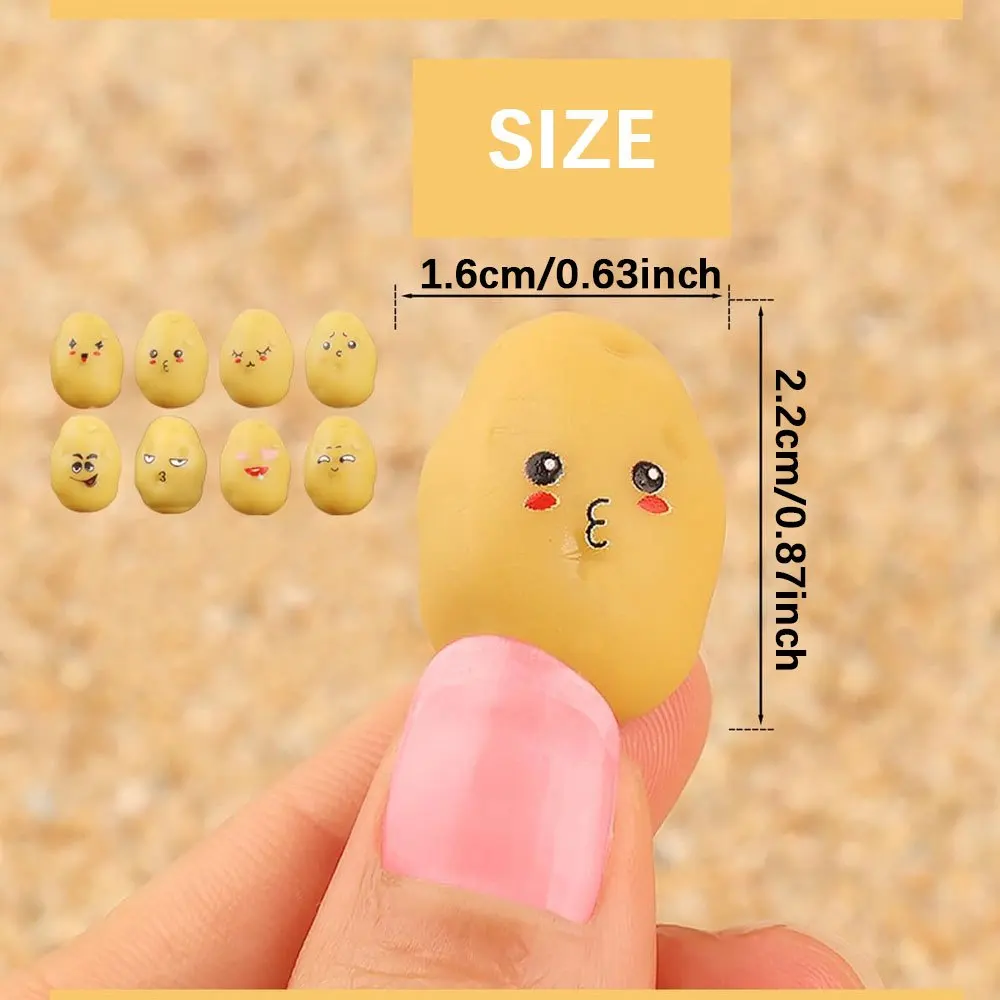 4/8/16 قطعة من الخرز غير المسامي على شكل بطاطس من الراتنج البني، يستخدم في إكسسوارات DIY، عيد الميلاد، الهالوين، وإكسسوارات عيد الشكر