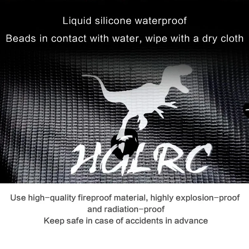HGLRC KRATOS Fireproof Lipo Battery Safe Bag 120x180x80mm Explosionproof Battery Storage Handbag for RC FPV Racing Drone