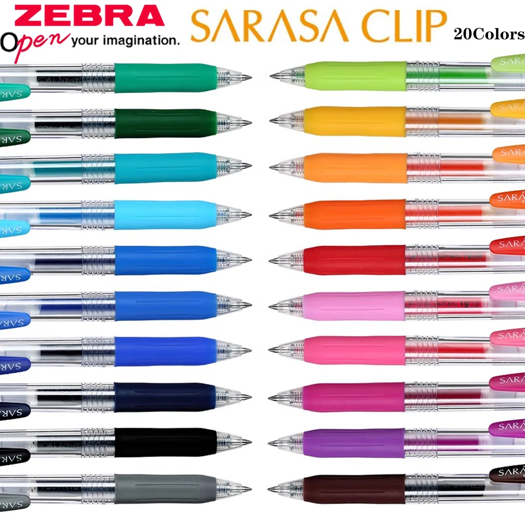 

20Colors Japan ZEBRA SARASA Gel Pen JJ15 Color Rollerball Pen 0.5mm Notes/Handbooks/Graffiti Kawaii School Supplies Stationery