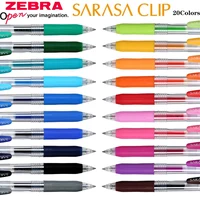 Bolígrafo de Gel ZEBRA SARASA de 20 Colores, Bolígrafo de Rodillo de Color JJ15 de 0.5 mm, para Notas, Cuadernos, Graffiti, Material Escolar Kawaii, Papelería