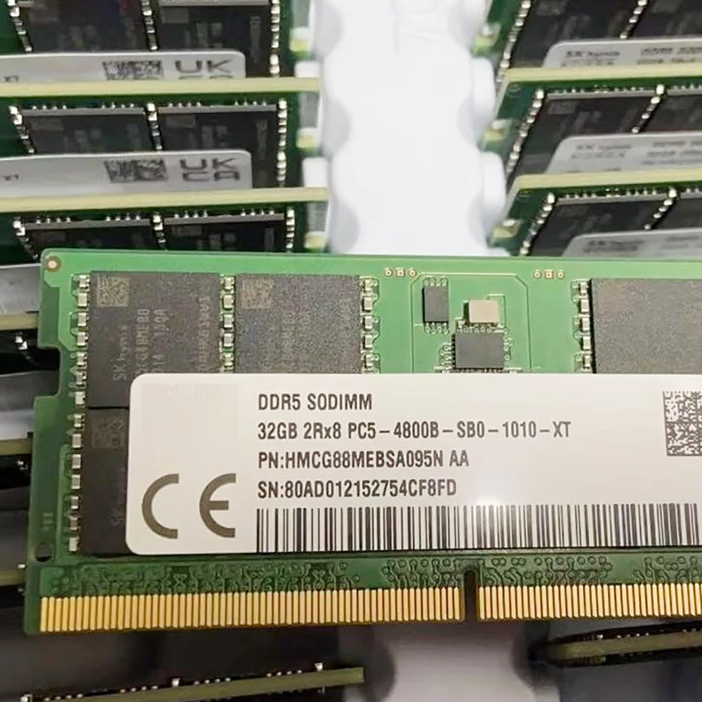 1 Uds. Para SK Hynix RAM 32GB HMCG88MEBSA095N 32G DDR5 4800B 2RX8 4800 memoria para portátil
