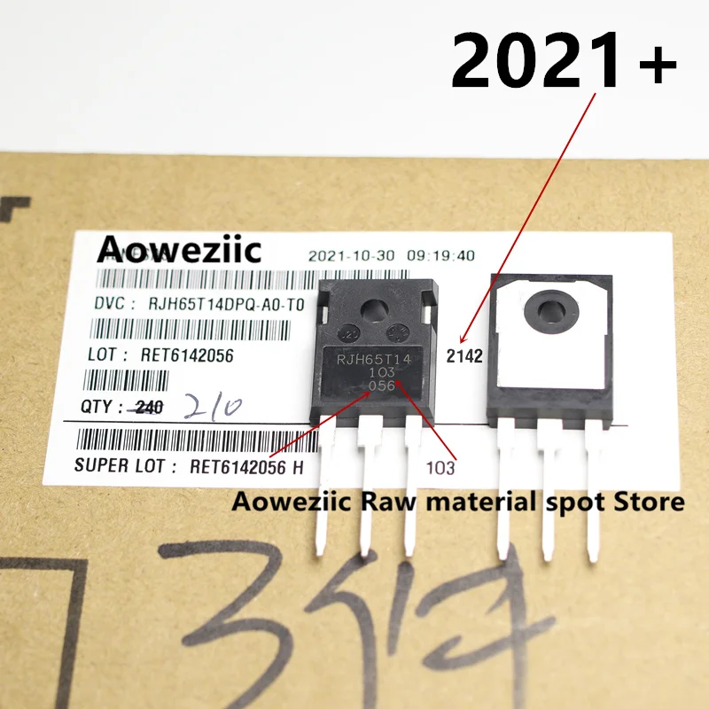 Aoweziic  2021+  100% New Imported Original RJH65T14DPQ  RJH65T14  TO-247  IGBT FET  100A 650V