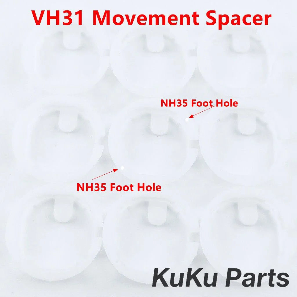 VH31 Plastic With NH35 Foot Hole Inner Ring 29mm*22mm*5mm Watch Case Cushion Mount Movement Spacer Gasket For VH31 VH61 Movement