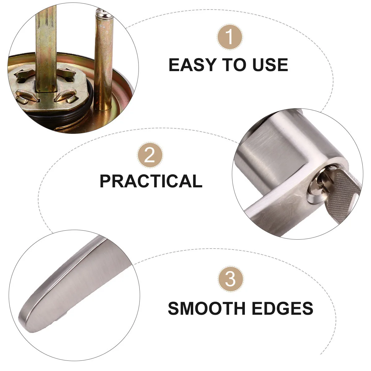 

Zinc Alloy Lock Durable Handle Anti Rust Bedroom Bathroom Home Security Hotel Door Lock Portable Indoor Garage Hotel