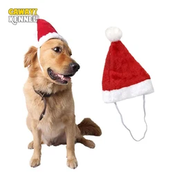 1 pc Red Christmas Dog Cap for Pet Small Medium Dogs Cats Christmas Hat Plush Santa Hat Merry Christmas Decorations Pet Supplies