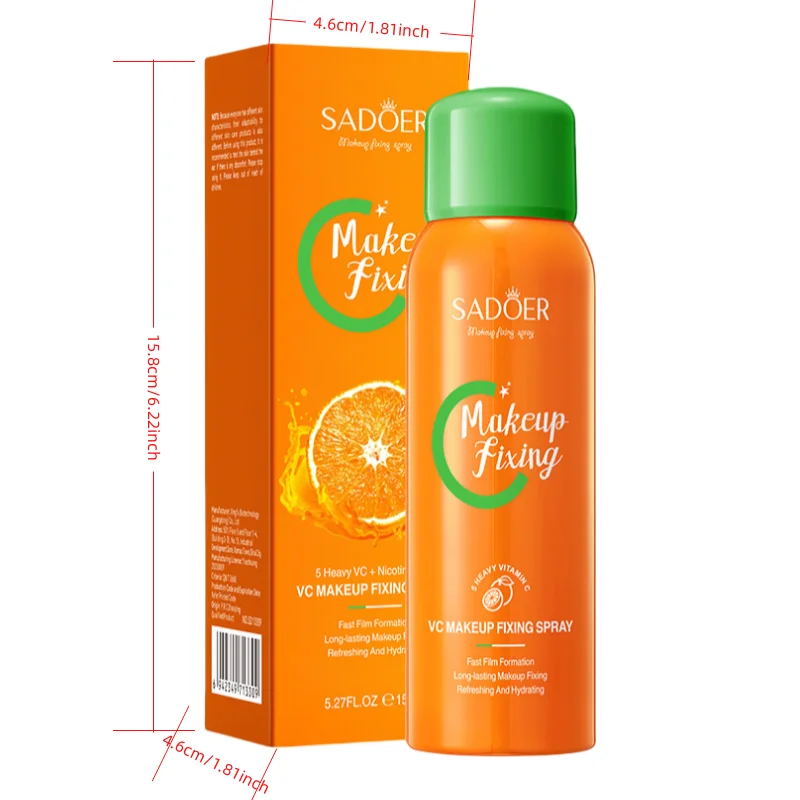 150ml Vitamin C Setting Spray, Light and Delicate Water Mist That Quickly Forms a Film to Lock in Your Makeup, Ensuring It Stays on for a Long Time and Creating a Translucent, Beautiful Complexion.