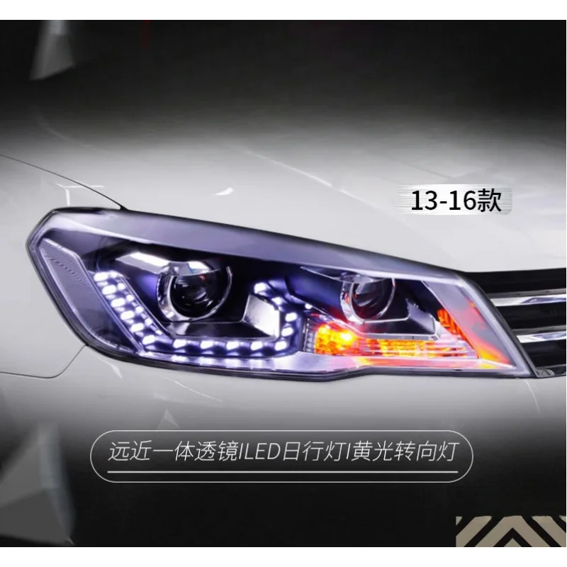 

Suitable for Volkswagen 2013-2016 New Jetta Headlight Assembly Modified LED Daytime Running Lights Dual Lens Xenon Headlights