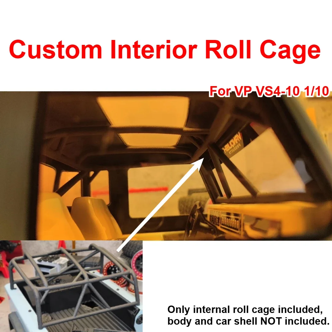 1/10 RC Crawler For VP VS4-10 Vehicle Interior Roll Cage Custom Model Number Decorative Styling Parts Decor Upgrade Accessories